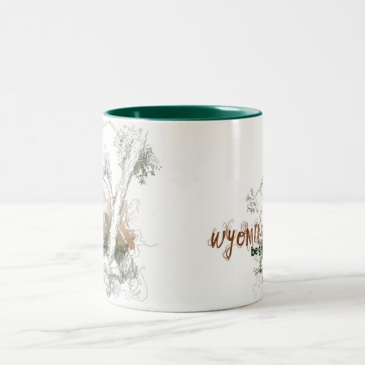 Wyoming Green Tree-Mok Tweekleurige Koffiemok (Center)