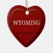 Wyoming Heart Map kerstversiering Keramisch Ornament (Rechts)
