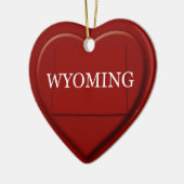 Wyoming Heart Map kerstversiering Keramisch Ornament (Links)