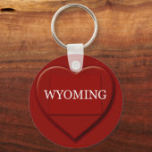 Wyoming Heart Map Sleutelhanger (Voorkant)