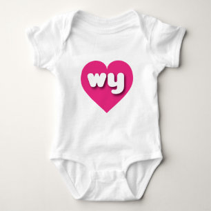 Wyoming heet roze hart - Ik hou van wy Romper