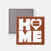 Wyoming Home Heart State Fridge Magnet (Voorkant / Achterkant)
