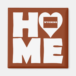 Wyoming Home Heart State Fridge Magnet