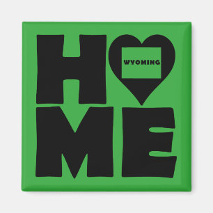 Wyoming Home Heart State Koelkastmagneet Magneet