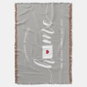 Wyoming Home State Personalized Rustic Deken (Voorkant Verticaal)