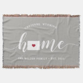 Wyoming Home State Personalized Rustic Deken (Voorkant)