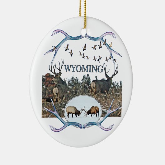 WYOMING in het wild Keramisch Ornament (Rechts)