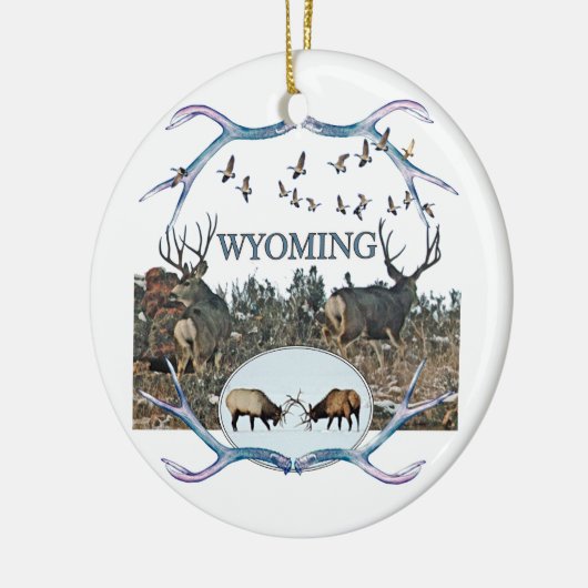 WYOMING in het wild Keramisch Ornament (Links)