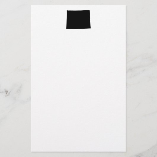 Wyoming in het zwart briefpapier (Voorkant)