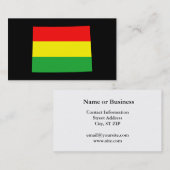 Wyoming in Rasta Kleuren Visitekaartje (Voorkant / Achterkant)