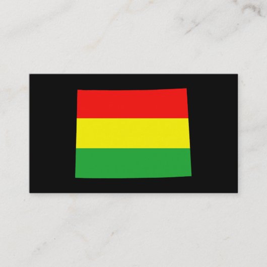 Wyoming in Rasta Kleuren Visitekaartje (Voorkant)