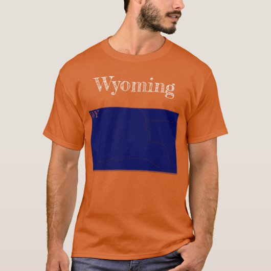 Wyoming Interstates [Navy Blue Design] T-shirt (Voorkant)