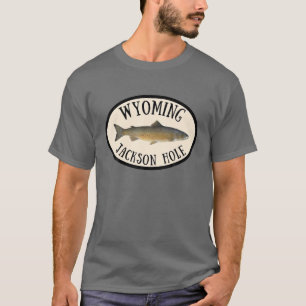 Wyoming Jackson Hole Trout Fly Fishing Natuur Outd T-shirt