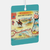Wyoming Kaart Ornament (Voorkant Rechts)