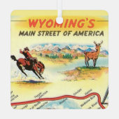 Wyoming Kaart Ornament (Achterkant)
