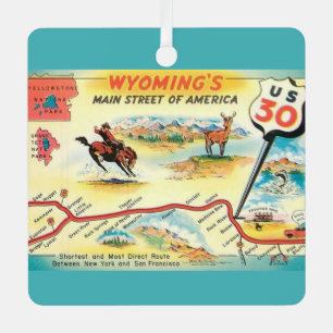 Wyoming Kaart Ornament