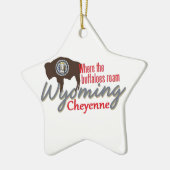 WYOMING KERAMISCH ORNAMENT (Links)