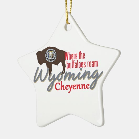 WYOMING KERAMISCH ORNAMENT (Links)