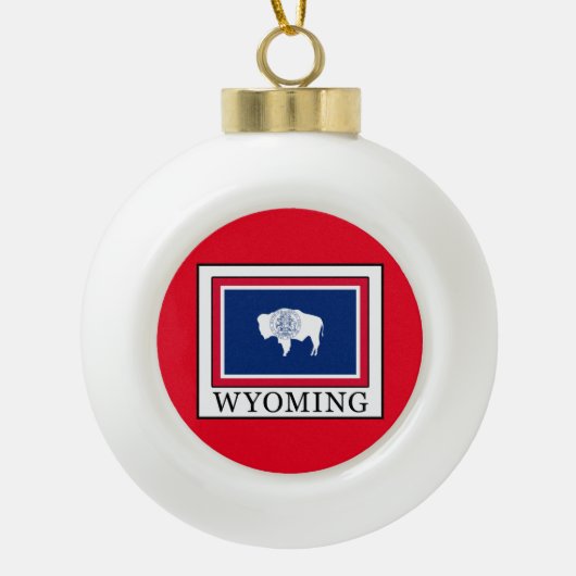 Wyoming Keramische Bal Ornament (Voorkant)
