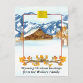 Wyoming Kerstgroeten Boerderij Custom Feestdagenkaart (Voorkant)