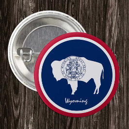 Wyoming-knop, patriottische Wyoming Flag-mode Ronde Button 3,2 Cm