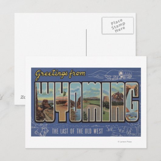 Wyoming (Laatste van het Oude westen) Briefkaart (Voorkant / Achterkant)