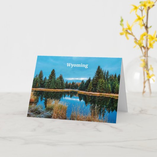 Wyoming landschapsfoto kaart (Gele Bloem)