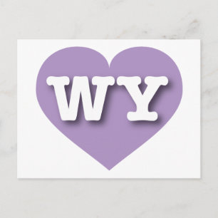 Wyoming Lavender Heart - Ik hou van WY Briefkaart