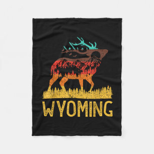 Wyoming - liefde natuur vintage wandelen 70s 80s fleece deken