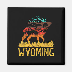 Wyoming - liefde natuur vintage wandelen 70s 80s magneet
