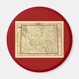 Wyoming Map 1895 Magneet