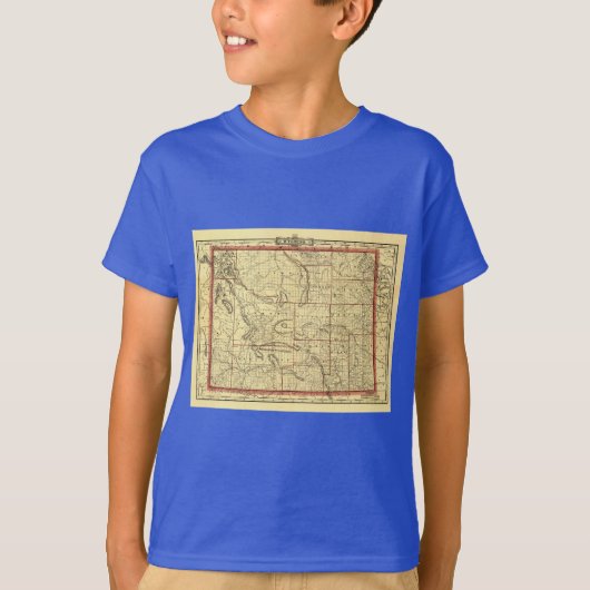 Wyoming Map 1895 T-shirt (Voorkant)