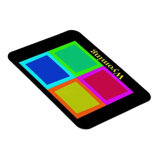 Wyoming Map Silhouette Magneet (Rechterzijde)