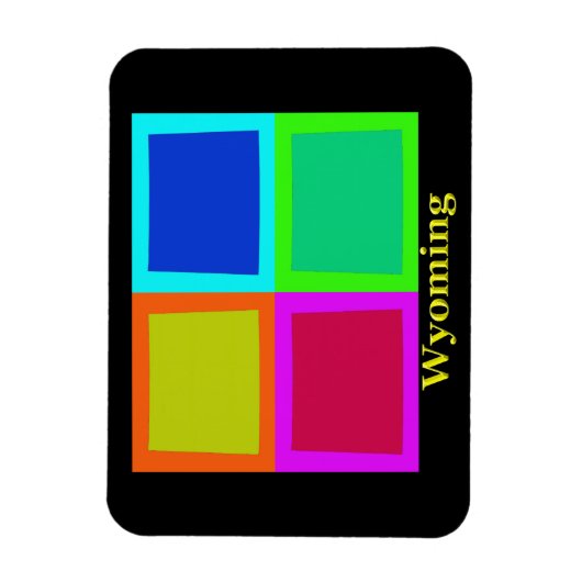 Wyoming Map Silhouette Magneet (Verticaal)