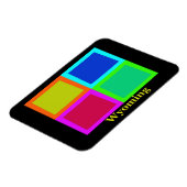 Wyoming Map Silhouette Magneet (Linkerzijde)