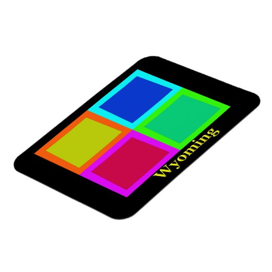 Wyoming Map Silhouette Magneet (Linkerzijde)