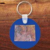 Wyoming Map Sleutelhanger (Voorkant)