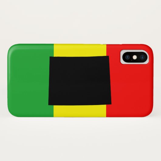 Wyoming met Rasta-kleuren Case-Mate iPhone Case (Achterkant (horizontaal))