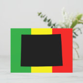 Wyoming met Rasta-kleuren Kaart (Staand voorkant)