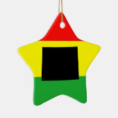 Wyoming met Rasta-kleuren Keramisch Ornament (Rechts)