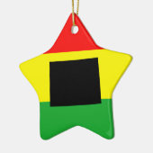 Wyoming met Rasta-kleuren Keramisch Ornament (Links)