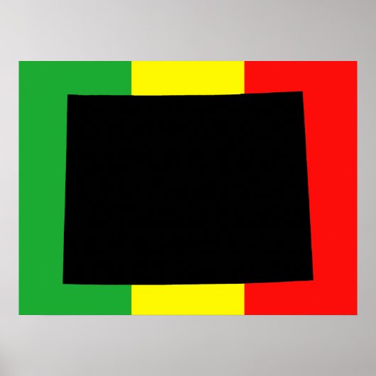 Wyoming met Rasta-kleuren Poster (Voorkant)