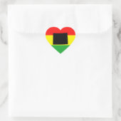 Wyoming met Rastakleuren Hart Sticker (Tas)