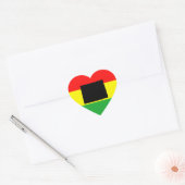 Wyoming met Rastakleuren Hart Sticker (Envelop)