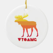 Wyoming Moose Keramisch Ornament (Achterkant)