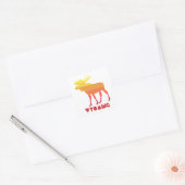 Wyoming Moose Vierkante Sticker (Envelop)