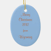 Wyoming Mountain Fine Art-kerstversiering Keramisch Ornament (Achterkant)
