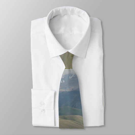 Wyoming Mountain Scene Necktie Stropdas (Gebonden)