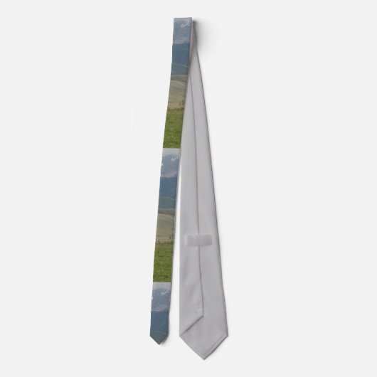 Wyoming Mountain Scene Necktie Stropdas (Achterkant)