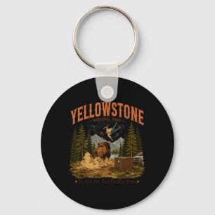 Wyoming Mountains National Park Aai onze koeien ni Sleutelhanger